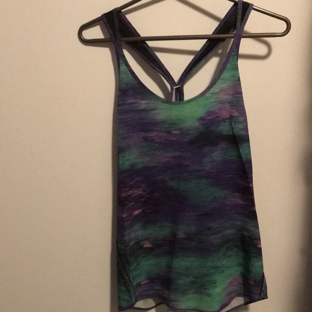 Purple and green Lululemon Tank